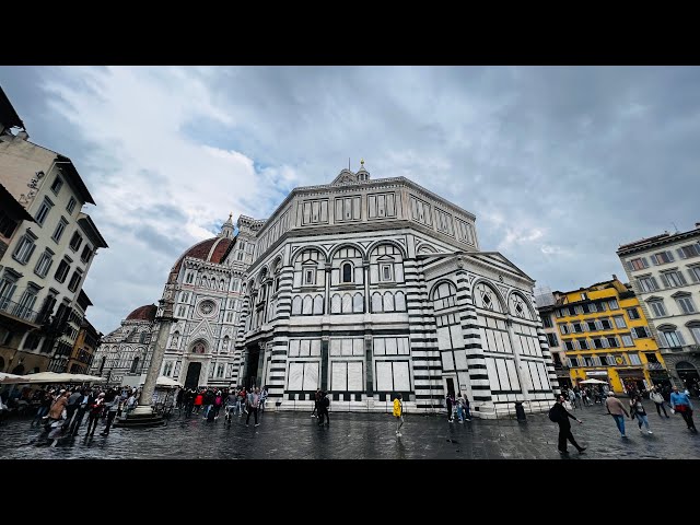 [4k HDR] Florence Walking in Heavy Rain! Ambience Sound!