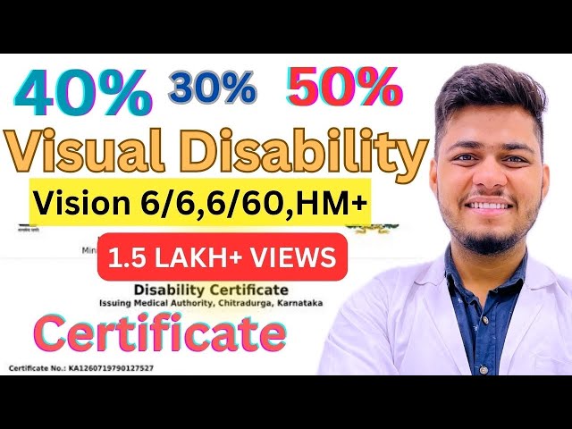 Low Vision Certificate | 40% visual disability mean?