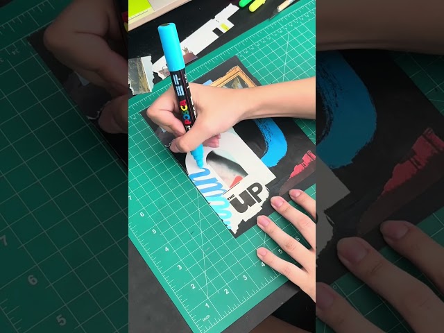 Collaging the Alphabet: Letter U #arttimelapse #drawing  #graffiti #lettering