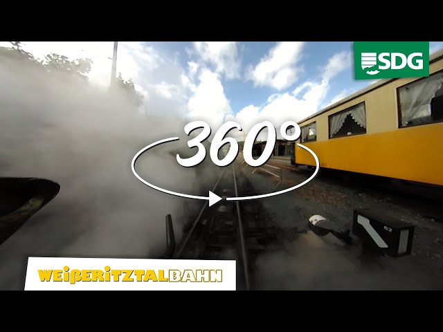 SDG | 360°VR Lokmitfahrt Weißeritztalbahn | Freital-Hainsberg - Dippoldiswalde | Rauchkammer | 99762