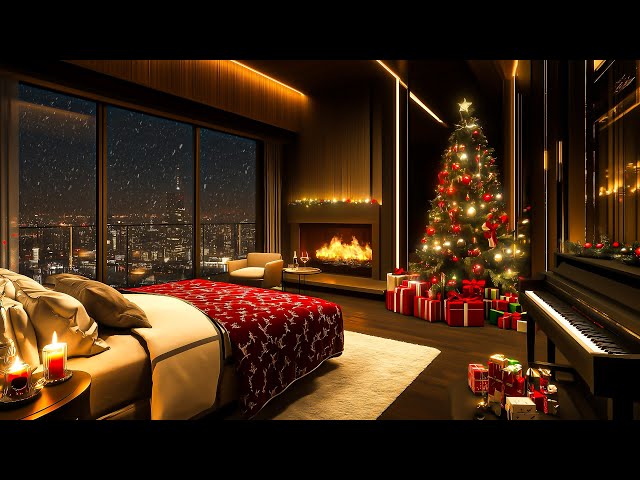 Good Mood Christmas Jazz for Relaxing and Destressing 🎹 Luxurious Bedroom with Piano for Unwind