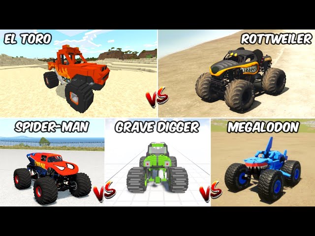 MINECRAFT MONSTER JAM TRUCK vs GTA 5 vs TEARDOWN vs BEAMNG DRIVE vs BRICKRIGS - WHICH IS BEST?