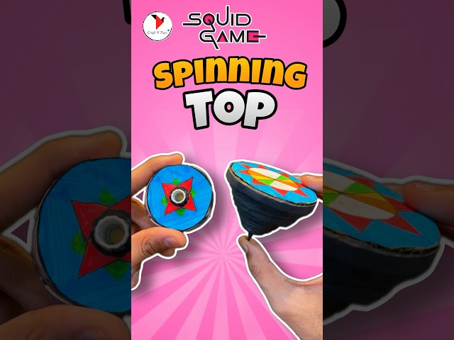 Easy Method To Make Spinning Top From squid Game #shorts #squidgame 🤩