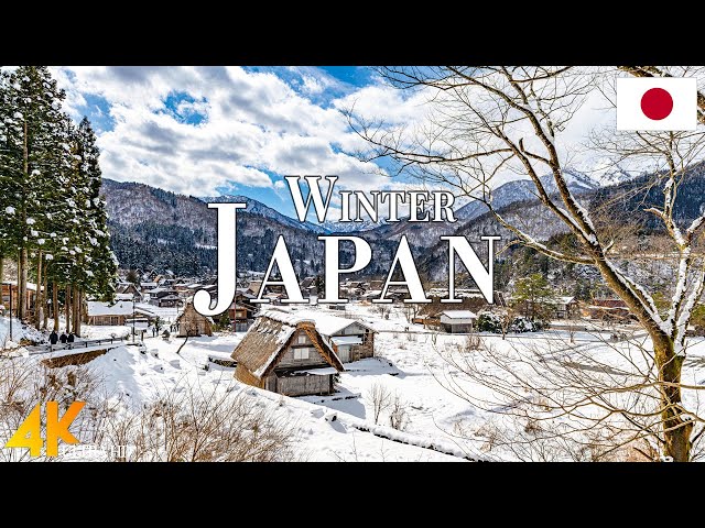 Winter Japan 4K Ultra HD • Enchanting Winter Wonderland Japan, Relaxation Film with Calming Music.