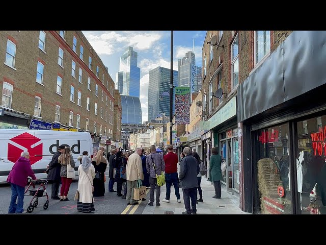 London East End Walk | Walking Petty Coat Market | 4K [HDR]