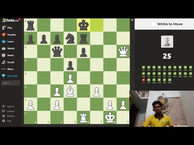 harishchess Live Stream (pathway to get better at chess)