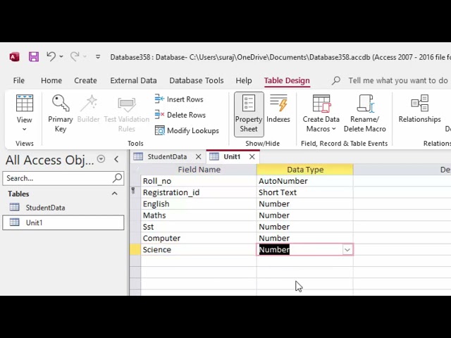 How to create Student Management Software part 1|| Learn how to create software in Ms Access