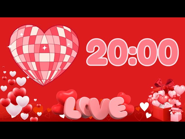 20 Minute Valentines Day Countdown Timer | Hearts Theme | Nixstar ☆