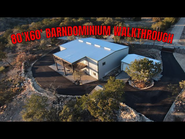 80X60 Barndominium Walkthrough/Tour (Shop House, Garage With Living Quarters)