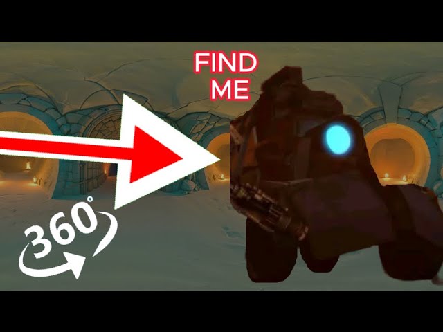 FIND  Skibidi Toilet.Parasite Disabler Laser Tank -  looking for a challenge 360° VR video