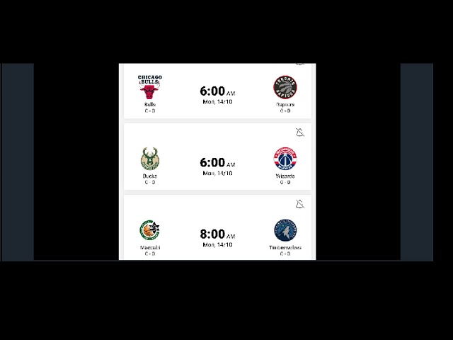 NBA preseason games schedule.