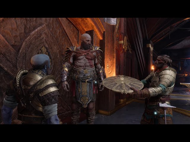 Brok returns Faye's Guardian Shield to Kratos