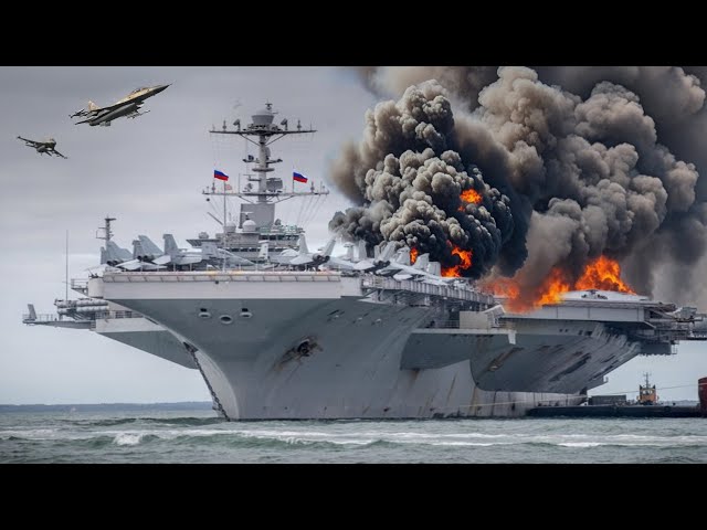 Today's News! Aircraft Carrier Carrying 780 Russian Stealth Fighter Jets Destroyed by Ukraine