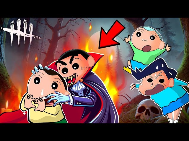 Dracula Shinchan Killing His Friends In DBD 😰 | Shinchan Became The Dark Lord In Dead By Daylight 😱