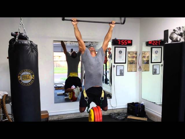 Weighted Pull-ups 160lbs for 5