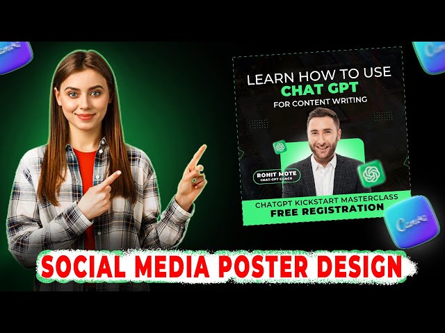 social media poster design on canva  | Canva Tutorial