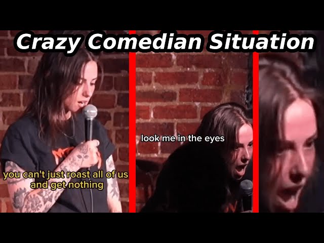 Crazy comedian Turns Angry and screams at a Heckler