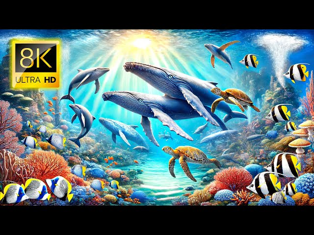 DEEP SEA CREATURES: Ocean Animals 60FPS 8K VIDEO ULTRA HD - Best Documentary #8K