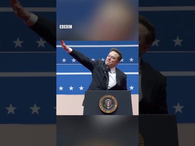 Musk raises controversy with gesture resembing Nazi salute - BBC Africa