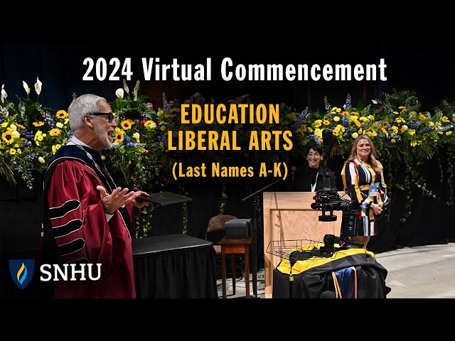 Virtual Commencement: Education, Liberal Arts (Last Names A-K), Saturday, May 25 at 2pm ET