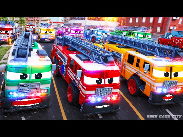 Emergency Rescue Mission: Fire Trucks Action-Packed City Rescue | Hero Cars Movie Episode