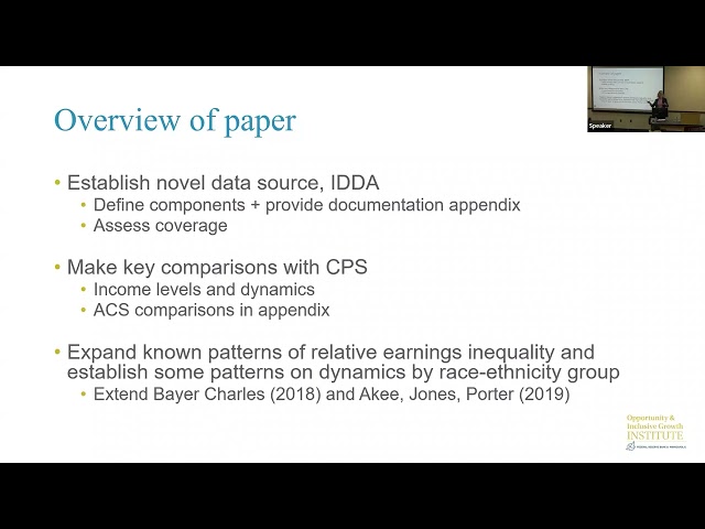 Granular Income Inequality and Mobility using IDDA