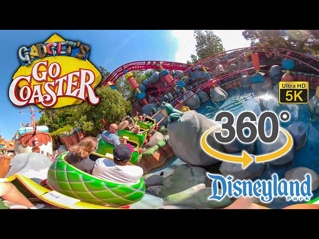 VR 360 5K Gadget's Go Coaster On Ride Ultra HD POV Disneyland 2019-08-22