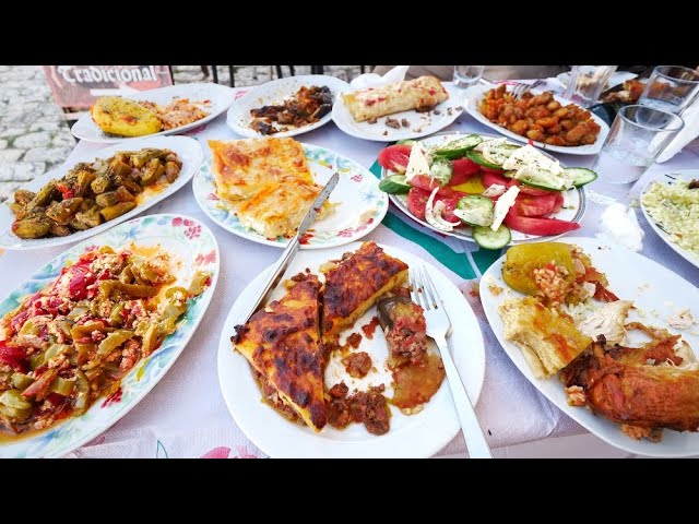 South ALBANIAN FOOD in BERAT CASTLE!! Exploring UNESCO Houses | Berat, Albania