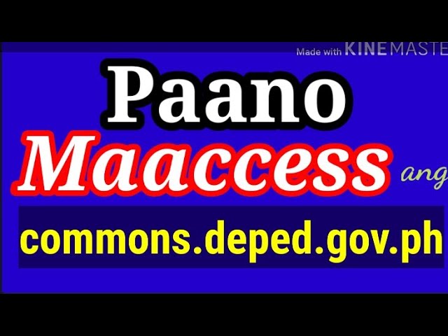 HOW TO ACCESS DEpEd Commons