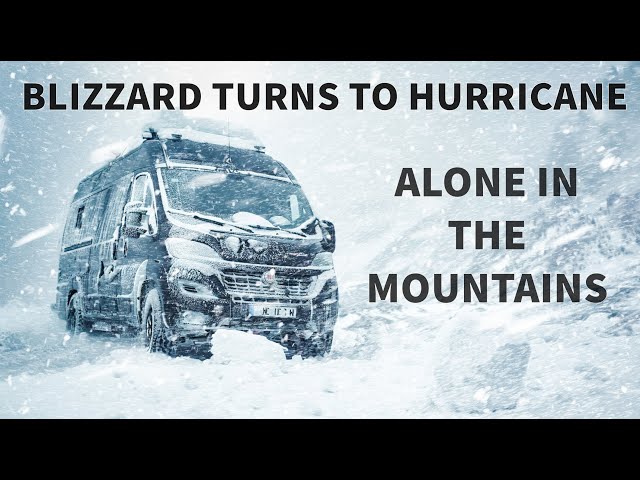 HURRICANE, BLIZZARD & SNOW STORM. Winter-Spring Van Life Camping. Surviving Heavy Snowfall #vanlife