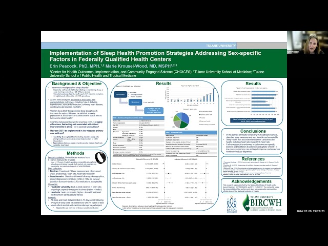 Implementation of Sleep Health Promotion Strategies Addressing Sex-Specific Factors