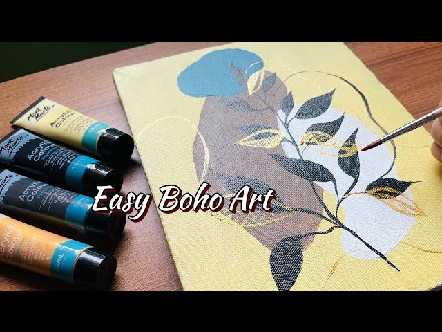 How to Paint Boho Art 🍂Day 1 of Painting Boho Art | বোহো আর্ট করার সহজ পদ্ধতি