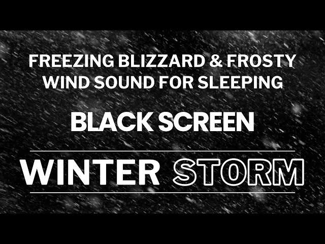 Freezing Blizzard & Frosty Wind Sound for Sleeping | Howling Wind & Blowing Snow | White Noise