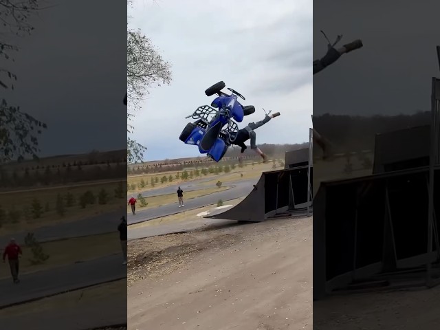 "Insane ATV Ramp Flip Gone Wrong?! Must-See Stunt!" #shorts