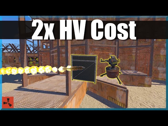 Double the HV Rocket Cost of Your Auto Turrets in a Raid Defense in Rust