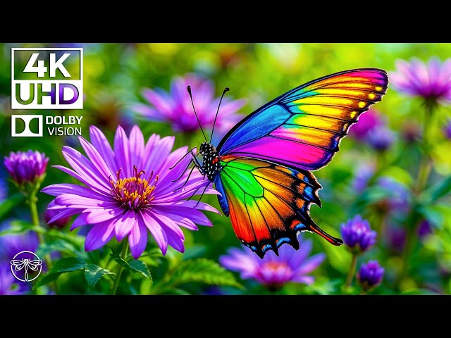 INSECTS STORY 4K | Peaceful Adventures With Butterfly And Relaxing Music