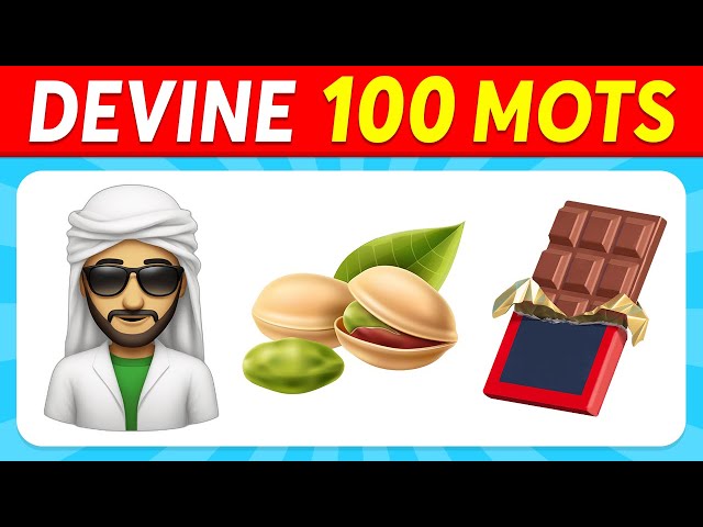 Devine 100 MOTS en ÉMOJIS - Grand Quiz Émoji 2025 🧠✅