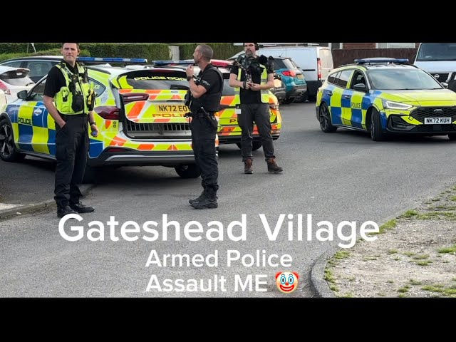 Gateshead, Cops invade village I meet a clown in uniform 🤡 (re upload YouTube restrictions)