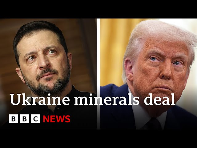 Donald Trump says Volodymyr Zelensky to visit US after Ukraine 'agrees minerals deal' | BBC News