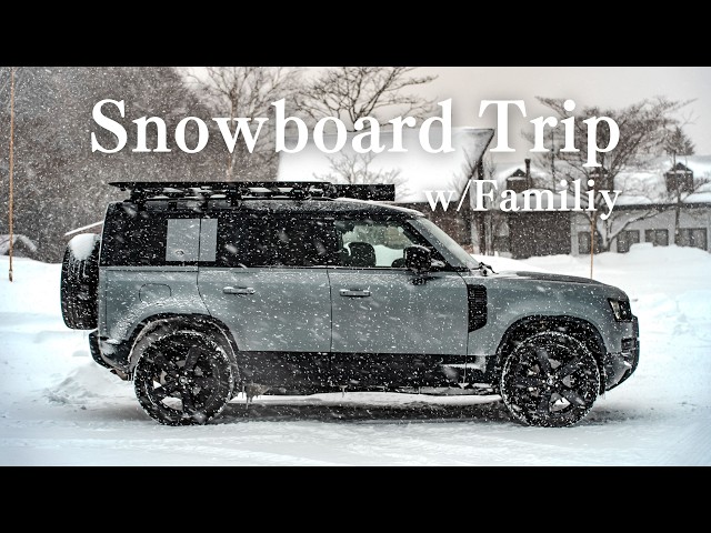 Snow Storms and Troublesome Family Snowboarding Trip｜Defender and Outdoors, Relaxing, ASMR, 4K HDR