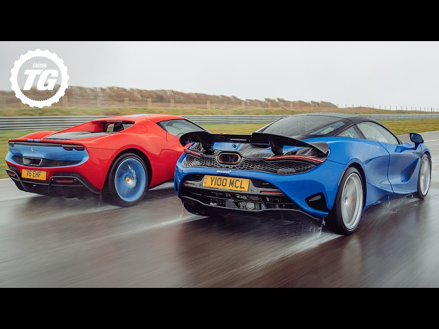 McLaren 750S vs Ferrari 296 GTB: Road And Track Battle | Top Gear