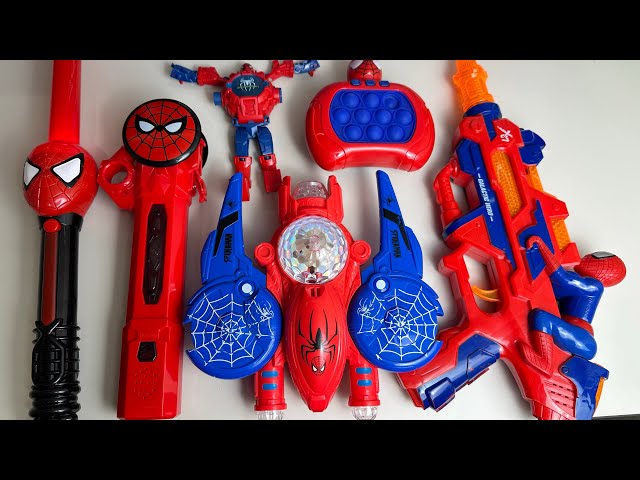 30 minute satisfying Spider Man series toy unboxing, Marvel hero characters, sound and light toys