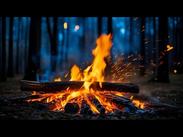 Relaxing Jazz & Campfire Sounds for Deep Sleep | Stress Relief, Insomnia Aid, Cozy Ambience