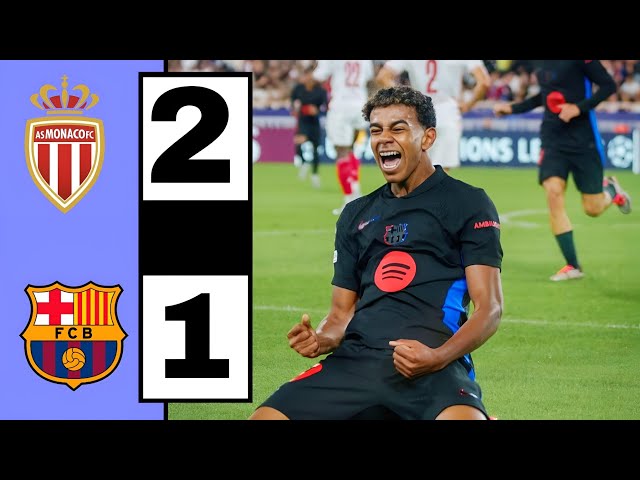 Monaco vs Barcelona (2-1) HIGHLIGHTS || UEFA Champions League!