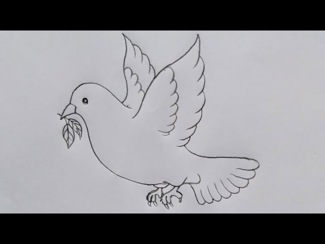 Flying bird song / How to draw a flying bird / easy drawing step by step