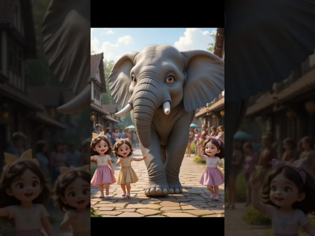 ELEPHANT AND ELLEA'S FRiEMD jangal is very beautiful create by ai tools #funny #cute #baby #princess