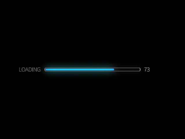 LOADING BAR & PERCENTAGE COUNTER #1 | 4K 60FPS | Animated Neon Progress Indicator | White Strokes