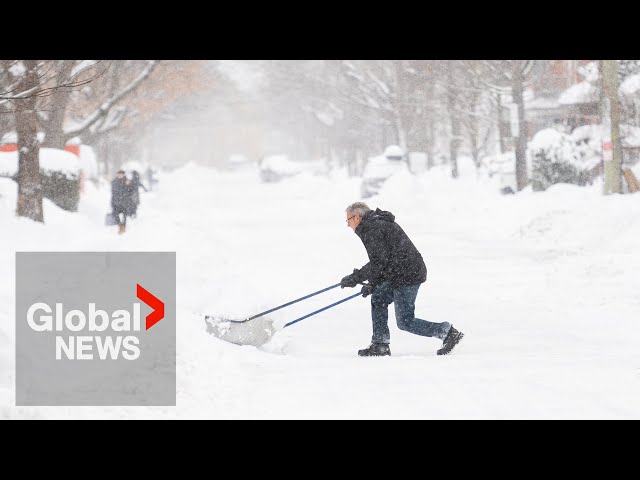 Winter storms blanket eastern Canada with snow as extreme cold sweeps across country