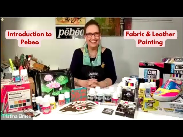 Pebeo Fabric and Leather Paint Demo Paint Spot Edmonton Canada #leatherpainting #fabricpainting