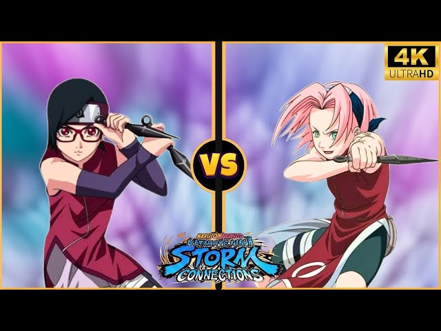 LITTLE SAKURA VS SARADA UCHIHA 4K - Naruto x Boruto Ultimate Ninja Storm Connections SASUKE'S FAMILY